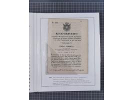 SARDINIEN: 1772/1960, Ausstellungssammlung “Die Stempel der Berggemeinschaft Bassa Dora Baltea” mit über 100 Briefen und Doku