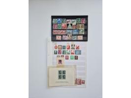 1850/1960(ca.), interessante ungebrauchte/postfrische und gestempelte Partie mit einigen Briefen, dabei Schaubek-Album ab Alt