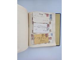 1850/1960(ca.), interessante ungebrauchte/postfrische und gestempelte Partie mit einigen Briefen, dabei Schaubek-Album ab Alt
