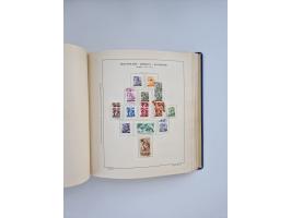 1850/1960(ca.), interessante ungebrauchte/postfrische und gestempelte Partie mit einigen Briefen, dabei Schaubek-Album ab Alt