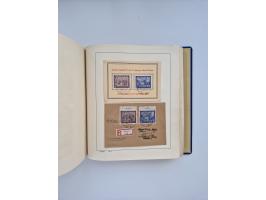 1850/1960(ca.), interessante ungebrauchte/postfrische und gestempelte Partie mit einigen Briefen, dabei Schaubek-Album ab Alt