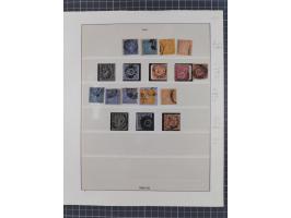 1851/68, meist gestempelte Sammlung inkl. Landpost mit besseren Marken, Farben und einigen Doubletten. Dabei u.a. Mi.-Nr. 1a 