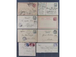 1889/1916 (ca.), rund 120 Briefe, Karten und viele Ganzsachen, dabei einige bessere Stempel, Briefkarte DSW (etwas fehlerhaft