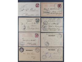 1889/1916 (ca.), rund 120 Briefe, Karten und viele Ganzsachen, dabei einige bessere Stempel, Briefkarte DSW (etwas fehlerhaft