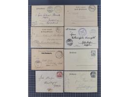 1889/1916 (ca.), rund 120 Briefe, Karten und viele Ganzsachen, dabei einige bessere Stempel, Briefkarte DSW (etwas fehlerhaft