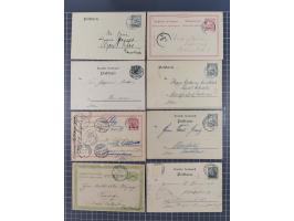 1889/1916 (ca.), rund 120 Briefe, Karten und viele Ganzsachen, dabei einige bessere Stempel, Briefkarte DSW (etwas fehlerhaft