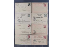 1889/1916 (ca.), rund 120 Briefe, Karten und viele Ganzsachen, dabei einige bessere Stempel, Briefkarte DSW (etwas fehlerhaft