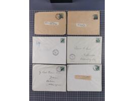 1889/1916 (ca.), rund 120 Briefe, Karten und viele Ganzsachen, dabei einige bessere Stempel, Briefkarte DSW (etwas fehlerhaft