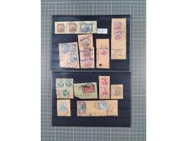 1899/1914, rund 60 Paketkarten- und Postanweisungsausschnitte mit diversen Frankaturen, dabei auch hohe Wertstufen und besser