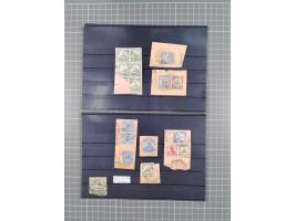 1899/1914, rund 60 Paketkarten- und Postanweisungsausschnitte mit diversen Frankaturen, dabei auch hohe Wertstufen und besser