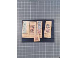 1899/1914, rund 60 Paketkarten- und Postanweisungsausschnitte mit diversen Frankaturen, dabei auch hohe Wertstufen und besser