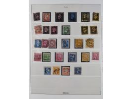 1850/67, gestempelte Sammlung mit Farben und Dobuletten. Dabei oft klare Nummernstempel und Mi.-Nr. 23 auf Briefstück (sign. 