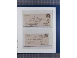 1672/1867, interessante Sammlung “Botenpost und Stempel aus der Preußen-Zeit” mit ca. 120 Briefen und Ganzsachen, dabei u.a. 