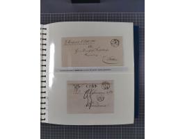 1838/62, interessante Sammlung der Doppelkreis-Stempel von Danzig mit über 90 Briefen, sauber sortiert nach den Varianten nac