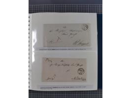 1838/62, interessante Sammlung der Doppelkreis-Stempel von Danzig mit über 90 Briefen, sauber sortiert nach den Varianten nac