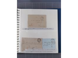 1838/62, interessante Sammlung der Doppelkreis-Stempel von Danzig mit über 90 Briefen, sauber sortiert nach den Varianten nac