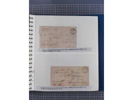 1838/62, interessante Sammlung der Doppelkreis-Stempel von Danzig mit über 90 Briefen, sauber sortiert nach den Varianten nac