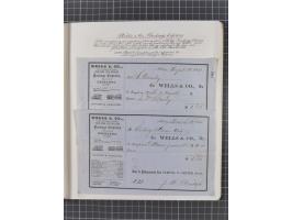 1848/60 (ca.), Eastern Express Companies, just over twenty items, written-up on pages, noting Adams Express Company, New York