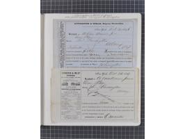 1848/60 (ca.), Eastern Express Companies, just over twenty items, written-up on pages, noting Adams Express Company, New York