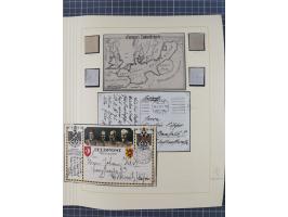1859/1975 (ca.), postfrische/ungebrauchte und gestempelte Themensammlung “Der imperialistische Weltkrieg 1914/18”, inkl. Kolo