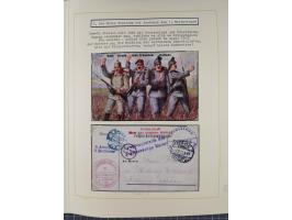 1859/1975 (ca.), postfrische/ungebrauchte und gestempelte Themensammlung “Der imperialistische Weltkrieg 1914/18”, inkl. Kolo