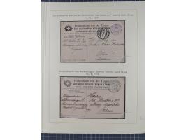 1859/1975 (ca.), postfrische/ungebrauchte und gestempelte Themensammlung “Der imperialistische Weltkrieg 1914/18”, inkl. Kolo