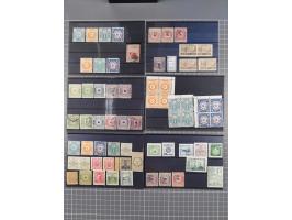 1884/1960, collection in folder mint and used, starting Mi.I-III blocks of four, imperf and overprinted issues, mainly fine.