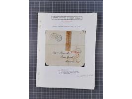 1777/1849, 17 envelopes including red and black bishop marks, No.1 cancellation on penny post envelope Windsor to Brighton, C