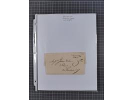 1777/1849, 17 envelopes including red and black bishop marks, No.1 cancellation on penny post envelope Windsor to Brighton, C