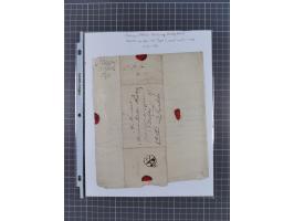 1777/1849, 17 envelopes including red and black bishop marks, No.1 cancellation on penny post envelope Windsor to Brighton, C