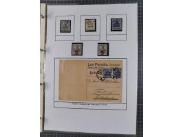 1918/19, interesting, unused/mint never hinged/used collection “Germania overprint issues,” including local issues with bette