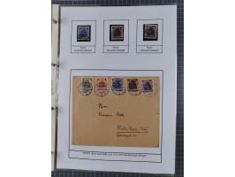 1918/19, interesting, unused/mint never hinged/used collection “Germania overprint issues,” including local issues with bette