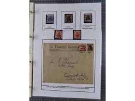 1918/19, interesting, unused/mint never hinged/used collection “Germania overprint issues,” including local issues with bette