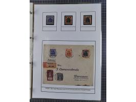 1918/19, interesting, unused/mint never hinged/used collection “Germania overprint issues,” including local issues with bette