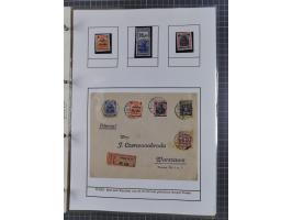 1918/19, interesting, unused/mint never hinged/used collection “Germania overprint issues,” including local issues with bette