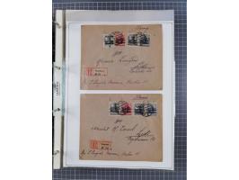 1918/19, interesting, unused/mint never hinged/used collection “Germania overprint issues,” including local issues with bette