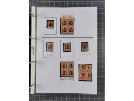 1918/19, interesting, unused/mint never hinged/used collection “Germania overprint issues,” including local issues with bette