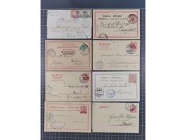 1875/1914, 12 Briefe und Karten mit Vorläufern, dabei 1875, 2 Gr. grauultramarin in Mischfrankatur mit 1 Gr. auf Brief entwer