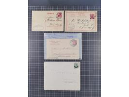 1875/1914, 12 Briefe und Karten mit Vorläufern, dabei 1875, 2 Gr. grauultramarin in Mischfrankatur mit 1 Gr. auf Brief entwer