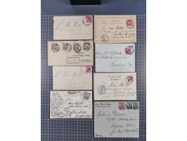 1898/1911, 16 Briefe und Karten, dabei Brief von Tsingtau nach Berlin, frankiert mit Vorläufer 10 Pf. rot, klar entw. mit "TS