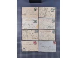 1898/1911, 16 Briefe und Karten, dabei Brief von Tsingtau nach Berlin, frankiert mit Vorläufer 10 Pf. rot, klar entw. mit "TS