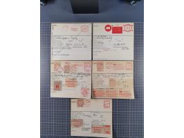 1928/45, umfangreicher Bestand &nbsp;“Absenderfreistempel Muster-Abschläge” auf geschätzt 1500-1800 Stammkarten der Firma “Fr