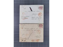 1868/71, 15 Briefe mit Franco-Stempeln, dabei Express-Brief und 11 Kombinationen mit 1 Gr.-Umschlägen