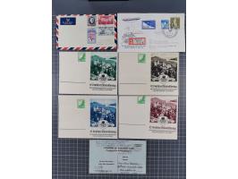 1709/1950, über 130 Briefe, Karten und Ganzsachen mit früher Botenpost, ca. 35 KZ- und Ghettopost-Belege mit u.a. zwei Karten