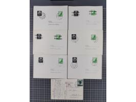 1709/1950, über 130 Briefe, Karten und Ganzsachen mit früher Botenpost, ca. 35 KZ- und Ghettopost-Belege mit u.a. zwei Karten