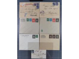 1709/1950, über 130 Briefe, Karten und Ganzsachen mit früher Botenpost, ca. 35 KZ- und Ghettopost-Belege mit u.a. zwei Karten