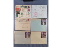 1709/1950, über 130 Briefe, Karten und Ganzsachen mit früher Botenpost, ca. 35 KZ- und Ghettopost-Belege mit u.a. zwei Karten