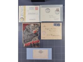 1709/1950, über 130 Briefe, Karten und Ganzsachen mit früher Botenpost, ca. 35 KZ- und Ghettopost-Belege mit u.a. zwei Karten