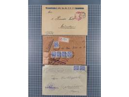 1709/1950, über 130 Briefe, Karten und Ganzsachen mit früher Botenpost, ca. 35 KZ- und Ghettopost-Belege mit u.a. zwei Karten