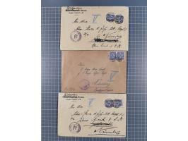 1709/1950, über 130 Briefe, Karten und Ganzsachen mit früher Botenpost, ca. 35 KZ- und Ghettopost-Belege mit u.a. zwei Karten